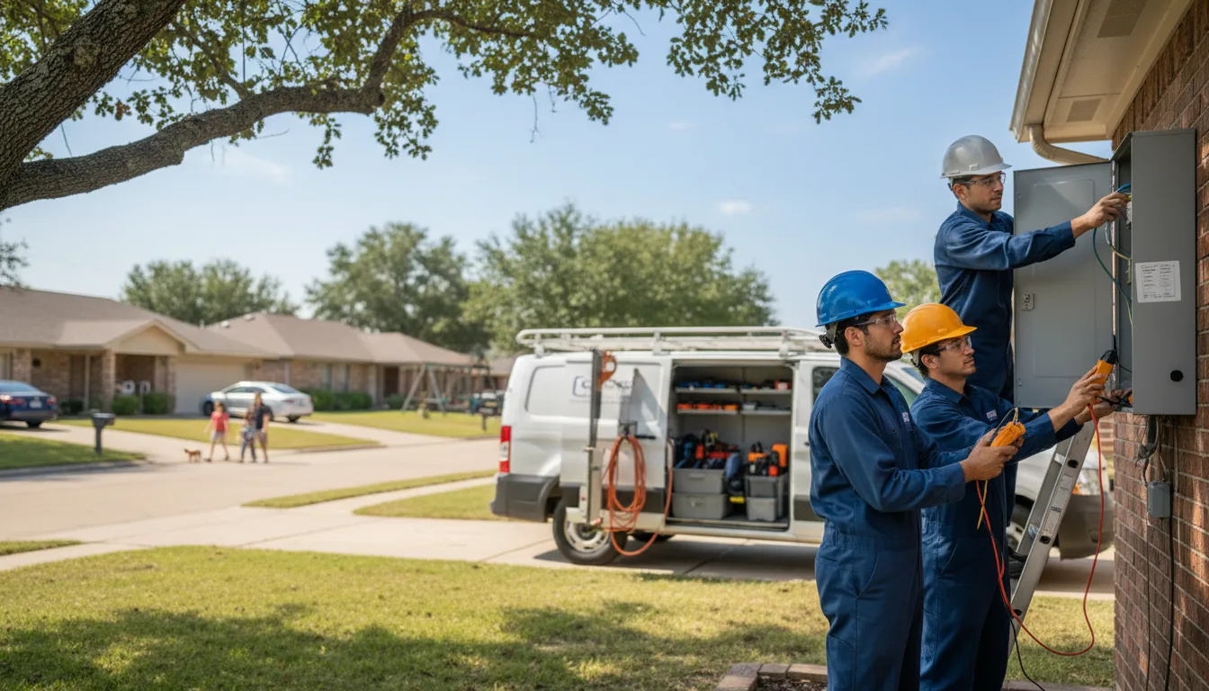 Certified electrician providing emergency electrical services in Yoakum, TX